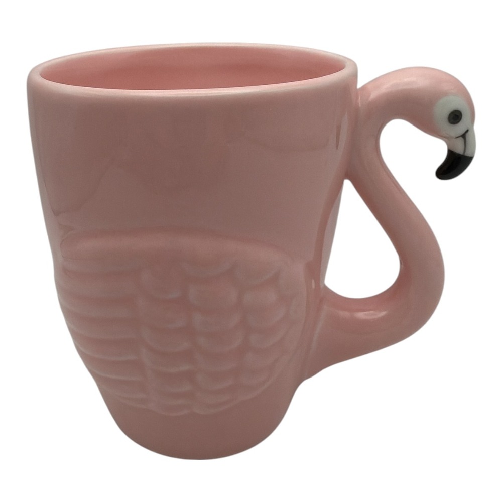 Flamingo Pink Coffee Mug Tea Cup 3 1/4"Dia x 4 1/8"H EUC